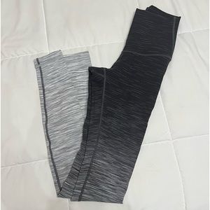 Lululemon Grey/ White Heather Compression Leggings